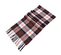 Wool Feel Scarf Warm Soft Lightweight Scottish Scotland Check Tartan Plaid Gift For Men Women Kids Scarf World (Orange, One Size)