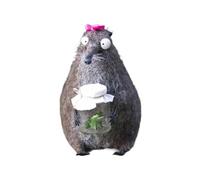 Wool Felt Familiars, Handmade Whimsical Felted Animal Companions, Ugly Cat Christmas Ornament with Strange Expression, for Desk, Shelf, Animal Lovers Gift