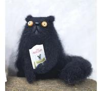 Wool Felt Familiars - Quirky Handmade Companions,2026New Handmade Whimsical Felted Animal Companions,Cute Collectible Feline Ornament,Mini Embroidered Animal Decoration for Home Décor,Collectibles (E)