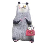 Wool Felt Familiars - Quirky Handmade Companions, Ugly Cat Christmas Ornament with Strange Expression, Palm-Sized, Handmade Wool Felt Animal Figurines for Home Decoraction (A)