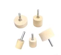 Wool Felt Polishing Bob Set, 5pcs Mounted Buffing Wheels with 6mm Shank for Rotary Tools, Grinding Heads for Metal Glass Jewelry Molds, 20-40mm Assorted(25mm)