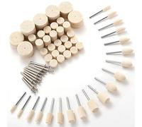 Wool Felt Polishing Buffing Wheel for Dremel Rotary Tool, 80Pcs Wool Polishing Pad Wheel Set for Rotary Tool Accessories with 1/8" Shank for Metal Glass Polishing Kit