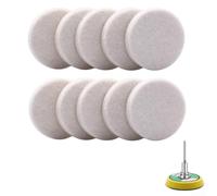 Wool Felt Polishing Pads 50mm Diameter, 11pcs Set with Mandrel for Grinding Various Materials Effectively