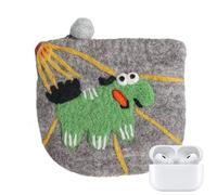 Wool Felt Purse - Orange Coin Storage Purse,Pear Coin Bag Orange Coin Storage Purse Felted Wallet Animal Wool Felt Small Wallet