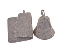 Wool Felt Sauna Set Hat Russian Pad Breathable Bath Shower Men Women Protective Hair Bathroom Accessories