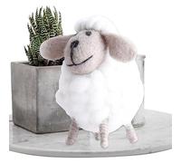 Wool Felt Sheep - Felt Lamb Figurine, Hand Felted Sheply | Felted Wool Stuffed Lamb Toy | Organic Wool Lamb Charm, Farm Plush Animals Decorations, Felt Sheep Table Ornament Sheep