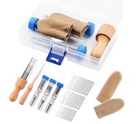 Wool Felting Needle Tools, Needle Felting Tools, Wool Felting Tool Kit with 3 Sizes Felting Needles Wooden Handle Felt Needles Kit for DIY Wool Felting
