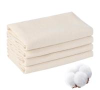 Wool Flannel for Castor Oil, 4pcs Organic Cotton Flannel for Castor Oil, 16x7In Reusable & Soft Absorbent, Ideal for Abdomen, Liver & Joints, Natural Healing, Cotton for