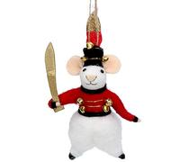 WOOL HANGING DECORATION - MOUSE SOLDIER