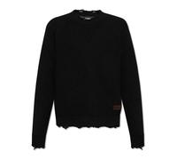 Wool Jumper - male - Dsquared2 - Round-neck Knitwear - Black - L - Knitwear L