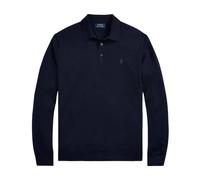 Wool Jumper with polo collar - male - Ralph Lauren - V-neck Knitwear - Blue - XL - Knitwear XL