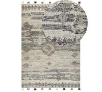 Wool Kilim Area Rug 200 x 300 cm Grey ARATASHEN