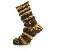 Wool Knitted Slipper Socks Fleece Lined Chunky Hand Knit - Diamond Orange Brown