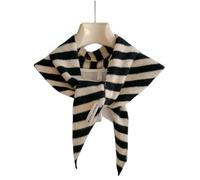 Wool Knitted Triangular Scarf ,Warm Shawl New Triangle Knit Scarves Winter,Stripe Knitted Triangle Scarf for Women,Aesthetic Headscarf Shawl Cozy Neck Warmer Versatile Head Wrap Winter Accessories