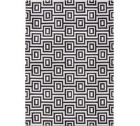 Wool Labyrinth Rug White and Black - 120X170 cm