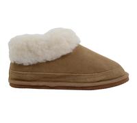 Wool Lined Slippers with Suede Upper and Lightweight Sole SNUGRUGS Camel 8