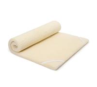 Wool Mattress Topper 90x200 cm - Natural Sheep Wool Mattress Protector Overlay with Ergonomic Comfort, 5 cm Height, Temperature-Regulating & Hypoallergenic