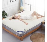 Wool Mattress Topper, Plush Silky Soft Fleece Pad, Breathable Winter Bed Protector, Folding Floor Mat for Added Comfort