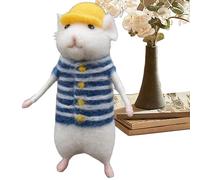 Wool Needle Felting Beginner Kits Needle Felting Basic Tools Wood Animal Needle Felting Beginner Kit for Beginners Kids Adults
