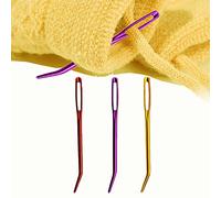Wool Needles for Sewing up Knitting, 3Pcs Yarn Needles Tapestry Needles for Wool Sewing Needles for Wool Aluminum Large-Eye Blunt for Crocheting Macrame Needle for Hand Stitch DIY Crafts