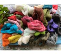 Wool Off Cuts/Waste from Wool Tops, Merino Wool, British Wool, Natural Wool 'Mixed Large Scraps', 300g / 10.5oz.