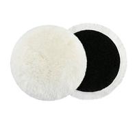 Wool Polishing Pad 6 Inch Wool Buffing Pads, 2PCS Soft 6 Inch Buffing Pads, Self-Adhesive 6 Inch Polishing Pads, Washable Reusable Polishing Pad for Rotary and Random Orbit Sander/Polisher