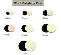 Wool Polishing Pad Set, 1-7 Inch Polishing Wheel for Car Polisher Drill Bits, Compatible with Electric and Pneumatic Polishing Machines(6 INCH Diameter 150MM)