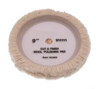 Wool Polishing Pads 5 to 9 inch for Cutting, Buffing, and Polishing with 100% Natural Wool, Washable and Reusable Pads for Use with Various Compounds and Polishing Machines (9in)