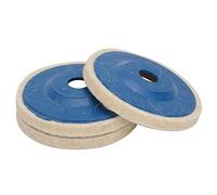 Wool Polishing Wheel, Durable Buffing Cleaning Polishing Disc for Metal Glass Wool 4 Inch 100 mm Angled Felt Pad 16 mm Arbor 8 mm Thick 3 Piece