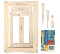 Wool Queen Rectangle Weaving Loom Kit 5.3''x7.8'',7.9''x11.8'' 2 Set with Weaving Needles Suit for Kids, Beginners and Weaving Lovers