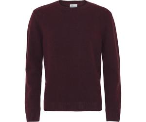 Wool round neck sweater Colorful Standard Classic Merino oxblood red Rouge L