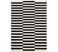 Wool Rug Donna - Black & Natural White - 160X230 cm