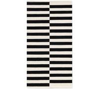 Wool Rug Donna - Black & Natural White - 80X150 cm