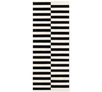 Wool Rug Donna - Black & Natural White - 80X200 cm