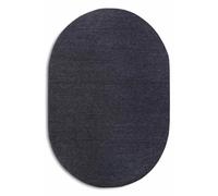 Wool Rug Francois Anthracite - 160X130 cm oval