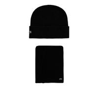 Wool Scarf and Beanie Gift Set - unisex - Lacoste - Accessories - Black - ONE SIZE - Accessories ONE SIZE