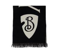 Wool Scarf With Lettering Logo - unisex - Burberry - Winter Scarves - Black - ONE SIZE - Accessories ONE SIZE