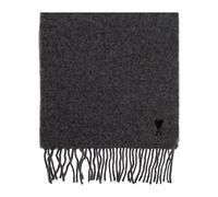 Wool scarf with logo - unisex - Ami Paris - Winter Scarves - Gray - ONE SIZE - Accessories ONE SIZE