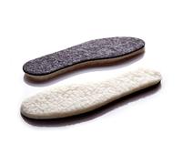 Wool Sheepskin Felt Thick & Fluffy Shoes Insoles Boots Inner Soles (Size UK 8)