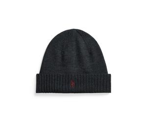 Wool Signature Pony Beanie Dark Grey