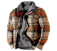 Wool Topcoat Fur Hood Coat Men's Mens Fleece Jacket UK Mens Waterproof Winter Coats Fleece Green Gray Puffer Jacket Grey Wool Coat Collar Sherpa Full Zip