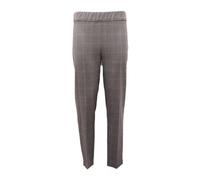 Wool Trousers Flannel Check Granite- female- D.Exterior- Straight Trousers- Gray- M- Trousers M