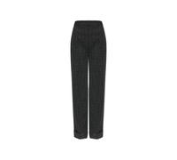 Wool Trousers with Vertical Stitching on the Legs - female - Alexander McQueen - Wide Trousers - Gray - L - Trousers L