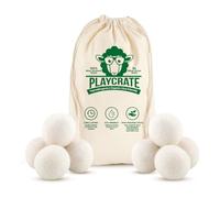Wool Tumble Dryer Balls - 8 Pack Organic Laundry Fabric Softener - Reduce Drying Time, Wrinkles & Static Cling - 100% Hypoallergenic New Zealand Wool