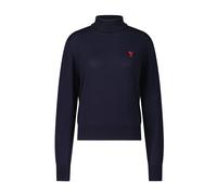 Wool Turtleneck Jumper for Fall - female - Ami Paris - Turtlenecks - Blue - M - Knitwear M