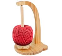 Wool Unwinder, Yarn Spinner Rotating Magnetic Wooden Yarn Ball Holder, Crochet and Knitting Accessories, 320g Bearing Load, Grandma, Mother's Day Gifts (Original Wood Color)