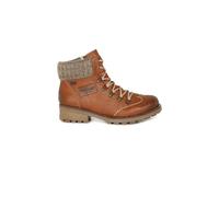 Rieker Ladies Knitted Cuff Ankle Boots Z0444-24 - Brown Combination Synthetic - UK Size 5 - EU Size 38 - US Size 7