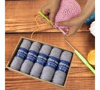 wool,Wool Yarn for Knitting - Scarf Yarn Alpaca Wool Crochet Yarn | Breathable Yarn for Sock Toes, Comfortable Crochet Beginner Yarn for Scarves, Sombr