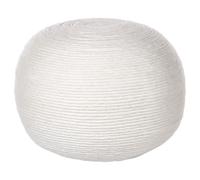 Wool Woven Pouffe White TAKHABI