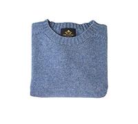 Wool X Cotton Blend Crew Neck Jumper (Saphire, X-Large)
